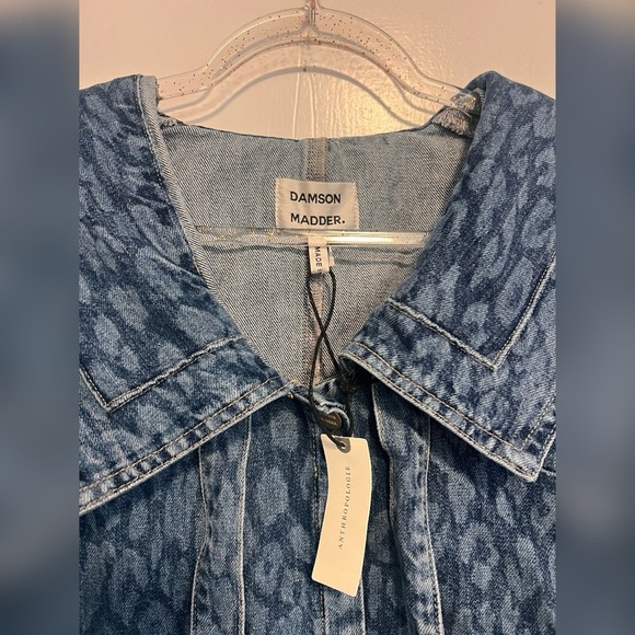 Damson Madder. Goldie Dress Denim Leopard Laser NEW W/TAG Sold out Size 4 - Picture 3 of 7